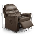 Ver imagem 4 de Poltrona do Papai Retrátil e Reclinável Sued Diamante Grécia Marrom A108