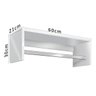 Nicho Arara Cabideiro de parede para lavanderia e quarto 100% MDF 60cm Branco - 4