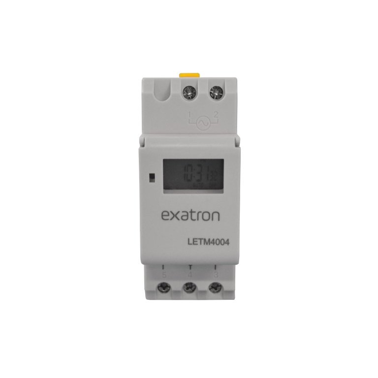 Interruptor Temporizador Digital Trilho DIN LETM4004 Exatron