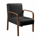Ver imagem 2 de Kit 04 Poltronas Cadeiras Decorativas Anita para Sala Mesa de Jantar Quarto Recepção - Corino Preto
