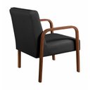 Ver imagem 3 de Kit 04 Poltronas Cadeiras Decorativas Anita para Sala Mesa de Jantar Quarto Recepção - Corino Preto