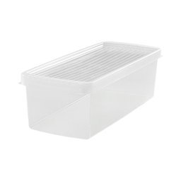 Organizador Geladeira Caixa para Legumes Frutas Verduras Tampa Plástico Ordene Cristal - 8