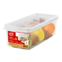 Ver imagem 2 de Organizador Geladeira Caixa para Legumes Frutas Verduras Tampa Plástico Ordene Cristal