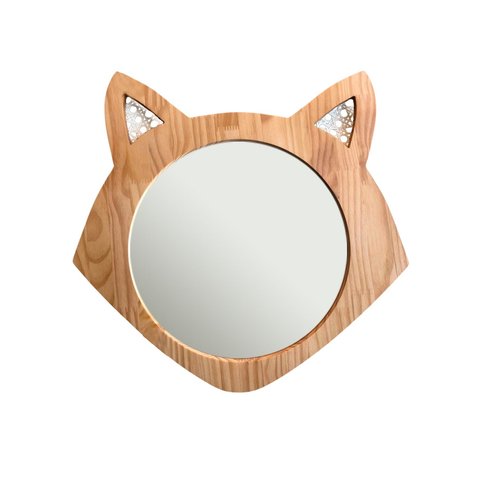 Espelho Decorativo Infantil 43x44cm Pinus Raposa
