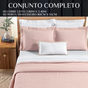 Ver imagem 6 de Conjunto Cama Casal King Size Lory 200 Fios Bordado 100%algodao Verity:rosa