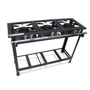 Fogão Industrial P5 3 Bocas Baixa Pressão 2QS 1QD - MetalFour
