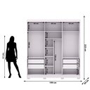 Ver imagem 3 de Guarda Roupa Casal Porto 3 Portas Correr 100% Mdf - Ideal para Ambientes Pequenos:branco