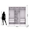 Guarda Roupa Casal Porto 3 Portas Correr 100% Mdf - Ideal para Ambientes Pequenos:branco - 3