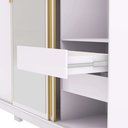 Ver imagem 7 de Guarda Roupa Casal Porto 3 Portas Correr 100% Mdf - Ideal para Ambientes Pequenos:branco