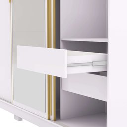 Guarda Roupa Casal Porto 3 Portas Correr 100% Mdf - Ideal para Ambientes Pequenos:branco - 7