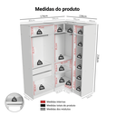 Ver imagem 5 de Guarda-roupa Modulado de Canto 310 Cm 5 Portas 2 Gavetas Branco Neo Madesa 02