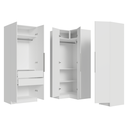 Ver imagem 3 de Guarda-roupa Modulado de Canto 310 Cm 5 Portas 2 Gavetas Branco Neo Madesa 02