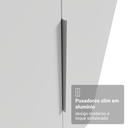 Ver mais imagens de Guarda-roupa Modulado de Canto 310 Cm 5 Portas 2 Gavetas Branco Neo Madesa 02