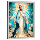Ver imagem 1 de Quadro Decorativo Nossa Senhora Aparecida Branco e Azul