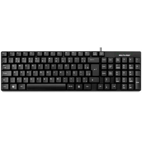 Teclado Básico Multilaser Slim Laser Usb Preto - Tc193