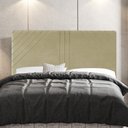 Ver imagem 2 de Cabeceira Cama Box Casal Queen Size Lisboa 160cm Corano Bege - Abmaza
