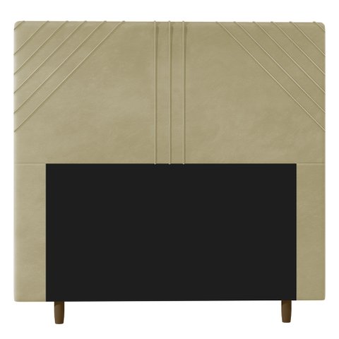Cabeceira Cama Box Casal Queen Size Lisboa 160cm Corano Bege - Abmaza