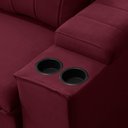 Ver imagem 6 de Sofá 3 Lugares Retrátil Reclinável para Sala 205cm Malfati F04 Veludo Vermelho - Lyam Decor