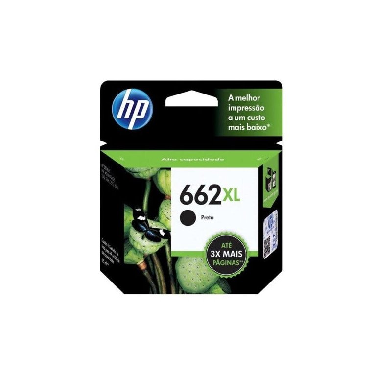 Cartucho de Tinta HP 662XL 6,5ml CZ105AB - Preto