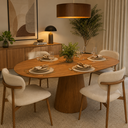 Ver imagem 1 de Mesa de Jantar Orgânica Eclat Freijó Base Cone 190x110cm