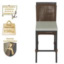 Ver imagem 4 de Mesa Bistrô com 4 Banquetas Roma Preta Corda Náutica 3 Trama Marrom