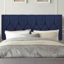 Ver imagem 1 de Painel Estofada Istambul Botão Capitonê 100cm Solteiro para Cama Box Quarto Suede Azul Marinho - Gat