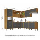 Ver imagem 7 de Cozinha Completa Ângulo 9 Peças Imperatriz Nesher Freijó-grafite