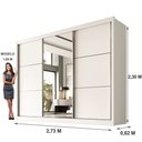 Ver imagem 3 de Guarda Roupa Casal Miami 3 Portas 6 Gavetas em MDF Móveis D Doro