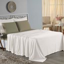 Ver imagem 1 de Jogo de Cama Casal Nobre 4 Peças Lençol com Elástico de 30cm de Altura Malha 100% Algodão -