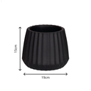 Ver imagem 2 de Vaso Cachepot Wave 19cm Preto