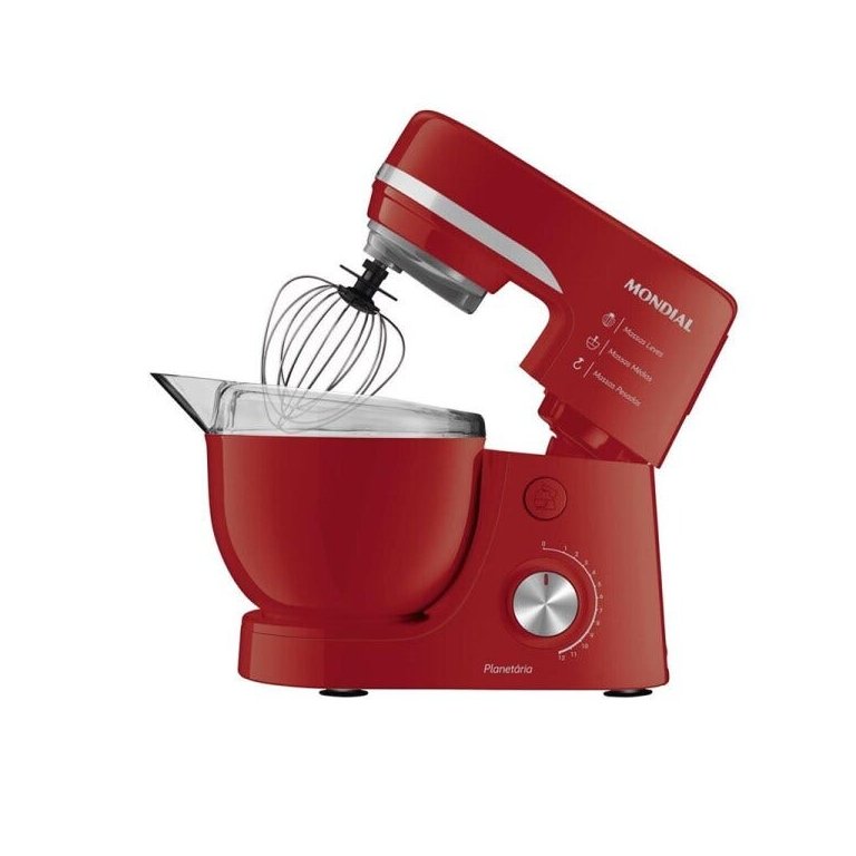 Batedeira Planetária Mondial Vermelho 700w 127v Bp-03-r