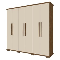 Guarda-Roupa Casal Espanha Castanho Off-White - 2 Guarda-Roupa Casal Espanha Castanho Off-White - 2