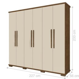 Guarda-Roupa Casal Espanha Castanho Off-White - 3 Guarda-Roupa Casal Espanha Castanho Off-White - 3