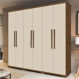 Guarda-Roupa Casal Espanha Castanho Off-White - 1 Guarda-Roupa Casal Espanha Castanho Off-White - 1