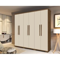 Guarda-Roupa Casal Espanha Castanho Off-White - 4 Guarda-Roupa Casal Espanha Castanho Off-White - 4