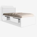 Ver imagem 2 de Cama Solteiro Tamires Baú Branco com Gavetas com Colchão