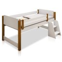 Ver imagem 4 de Cama Alta Juvenil Paty com Nichos Branco e Mel