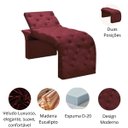 Ver imagem 4 de Maca Estofada Estética Cílios Regulável Spa Veludo Juliette:bordô