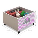 Ver imagem 4 de Cama Solteiro Paty Branco com Mel com Baú Adesivado Filhote Rosa