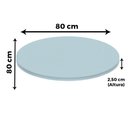 Ver imagem 3 de Mesa Beta Inox 75 Cm (altura) Disco Redondo Tampo Mdp Redondo 80 Cm (larg) X 2,50 Cm (alt) Cinza