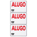 Ver imagem 1 de Combo 10 Placas de Sinalização Alugo 30x20 Acesso - P-14 F9e