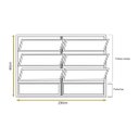 Ver imagem 3 de Vitro Basculante 2 Seções Brilhante 80x200 Linha Esmeralda Vidro Liso