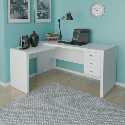 Mesa para Escritório Me4106 Branco Tecnomobili