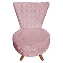Ver imagem 2 de Poltrona Decorativa Royal Metalasse Base Giratória de Madeira Slk Decor Rosa Claro