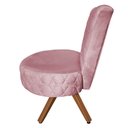 Ver imagem 3 de Poltrona Decorativa Royal Metalasse Base Giratória de Madeira Slk Decor Rosa Claro