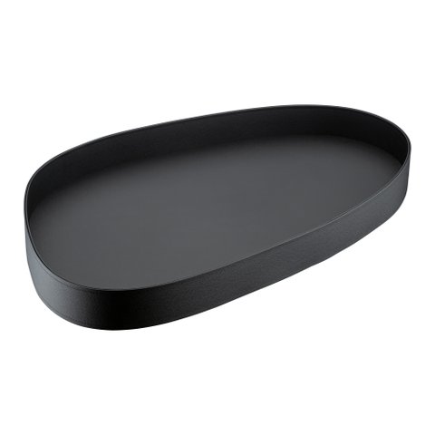 Bandeja Hara Raphaela Orgânica em Couro Ecológico 80x48x7cm:preto