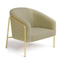 Ver imagem 6 de Poltrona Sala Industrial Alta Dourado Kit 2 Stella Bouclê D03 - D'Rossi Cor Pistache