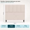 Ver imagem 4 de Cabeceira Classic Casal 140cm para Quarto Cama Decorativa Moderna Elegante Suede Bege