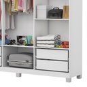 Ver imagem 5 de Guarda Roupa Casal Z22 6 Portas 4 Gavetas Sem Espelho Com Pés Carioca Móveis