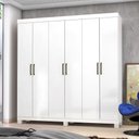 Ver imagem 2 de Guarda Roupa Casal Z22 6 Portas 4 Gavetas Sem Espelho Com Pés Carioca Móveis